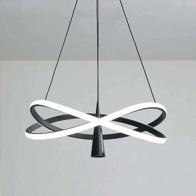 

Modern Art Intertwined Circular Pendant Lights Minimalist Designer for Dining Room Kitchen Home Decoration Ceiling Chandeliers
