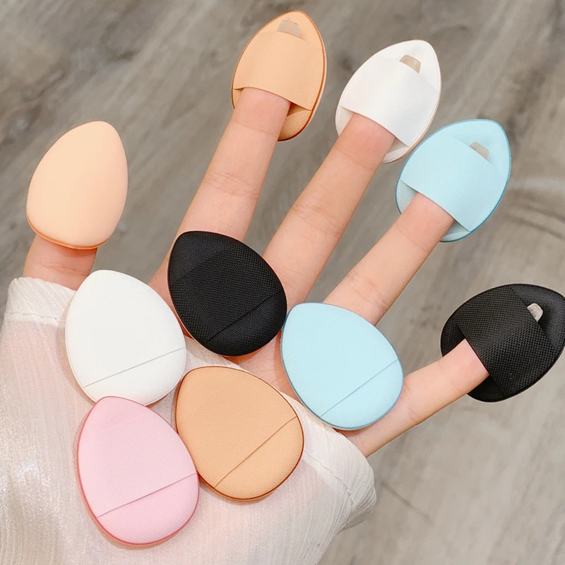 Mini Size Finger Puff Set Blending Sponge Makeup Face Puff Concealer Foundation Detail Puff Professional Cosmetic Cushion Puff