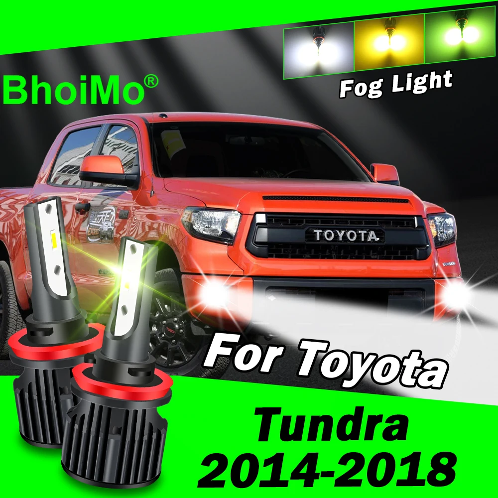 

BhoiMo For Toyota Tundra Front Fog Light Lamp 2014 2015 2016 2017 2018 Led Bulbs