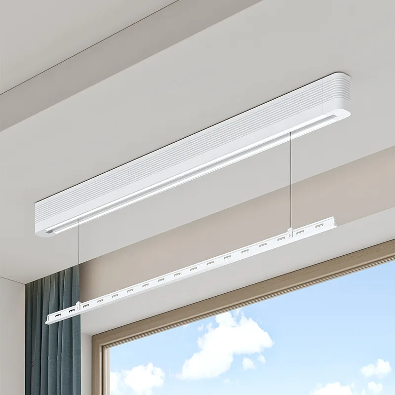 Intelligent drying rack first-line sky invisible electric drying rack balcony lifting household clothes single pole