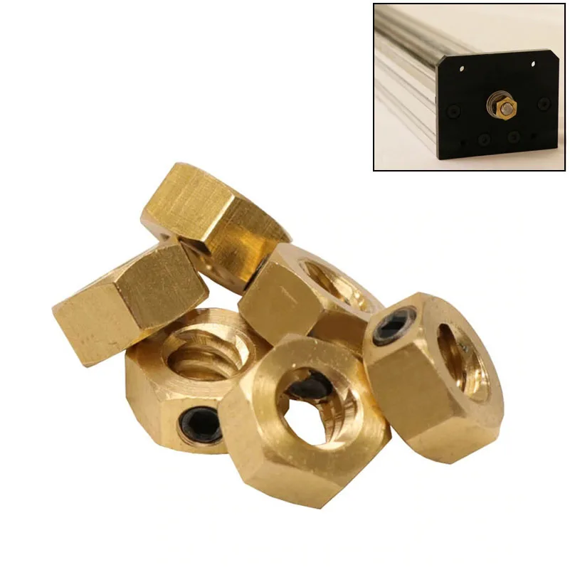 5Pcs Openbuilds Brass Lead Screw Tension Nut for CNC Machines Tensioning Nut OD 13mm Hex Nut Thread Tr8*8 3D Printer Parts