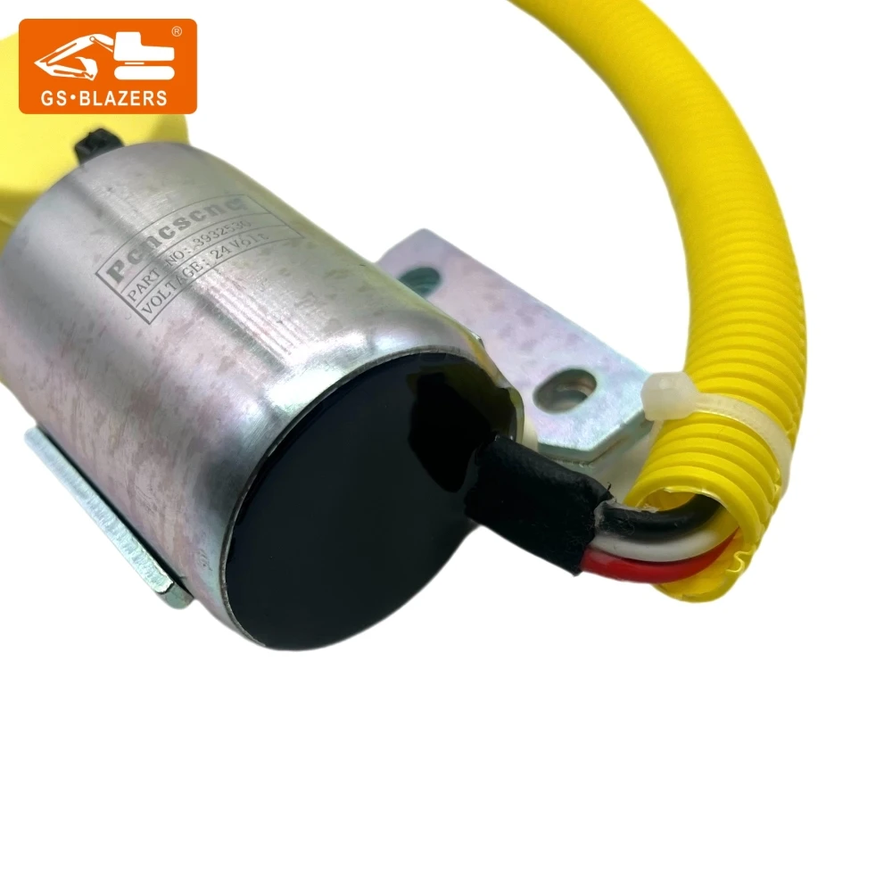 Graafmachine Brandstofstop Flameout-magneetventiel 3932530   voor HYUNDAI R220-5 24V graafmachineonderdelen