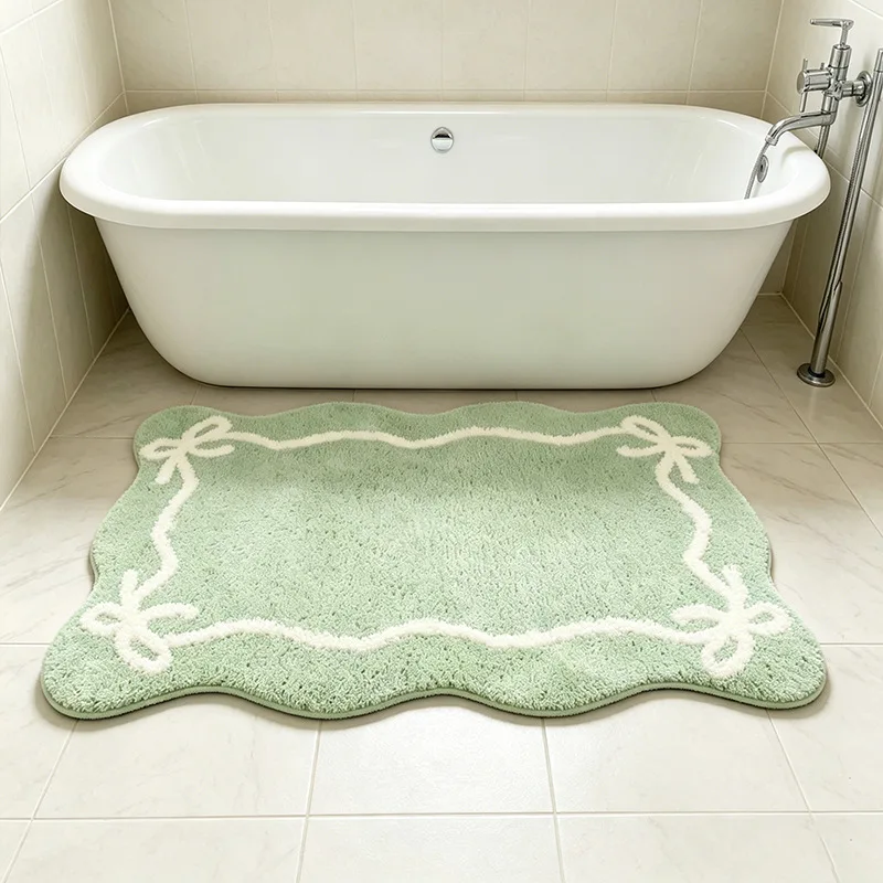 Imitation cashmere bathroom floor mat toilet toilet toilet door  absorbent foot mat household quick-drying carpet