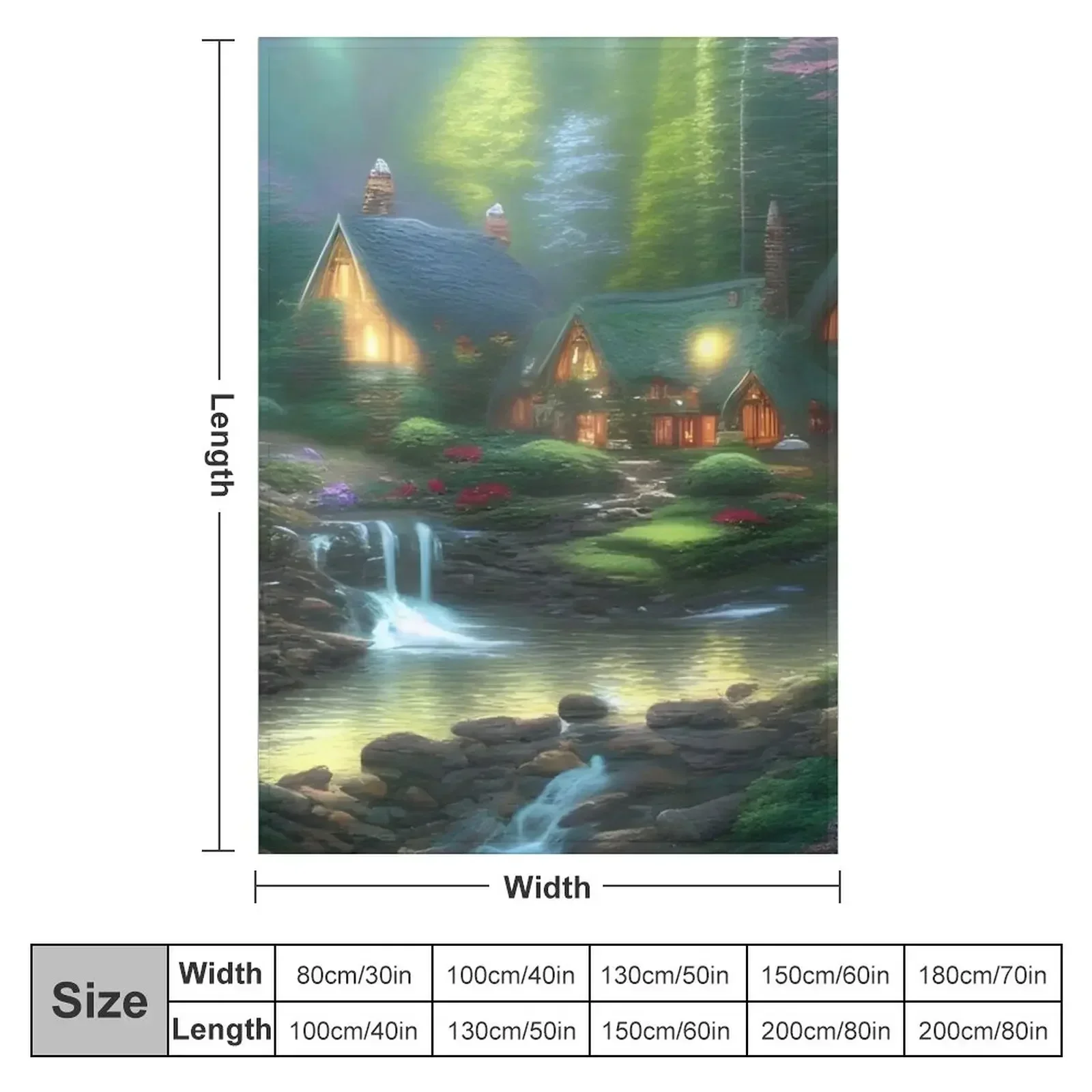 Cozy Cottage country house Throw Blanket warm winter Personalized Gift Soft halloween Thermals For Travel Single Blankets