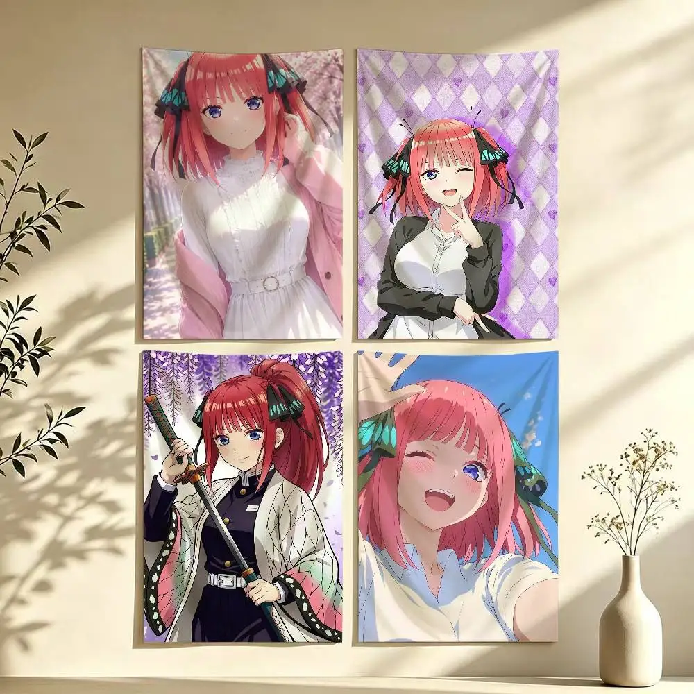 N-Nino N-Nakano Anime Flag Digital Printing Banner for Garage Wall Out Door Decoration