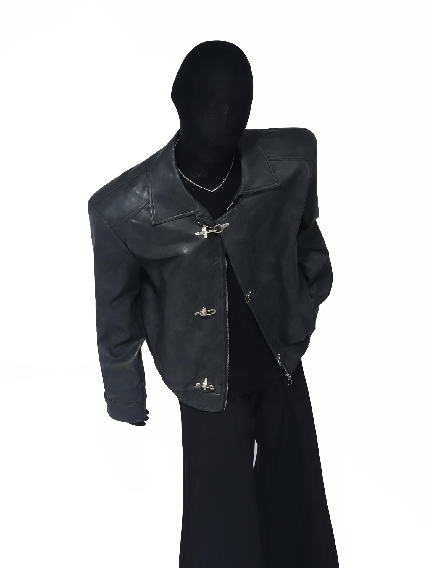 Мужчины Женщины 2025 Осень Новый Американский Стиль Ретро Куртки Самолет Пряжка Сплошной Цвет ПУ Искусственная Кожа Куртки Свободные Модные Пальто