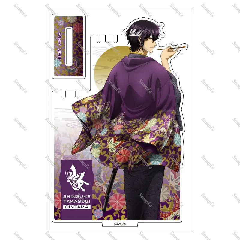 GINTAMA Acryl Stand Figuur Sakata Gintoki Takasugi Shinsuke Anime Perifere Creativiteit Een Achteruit Glance Modellering Ornament