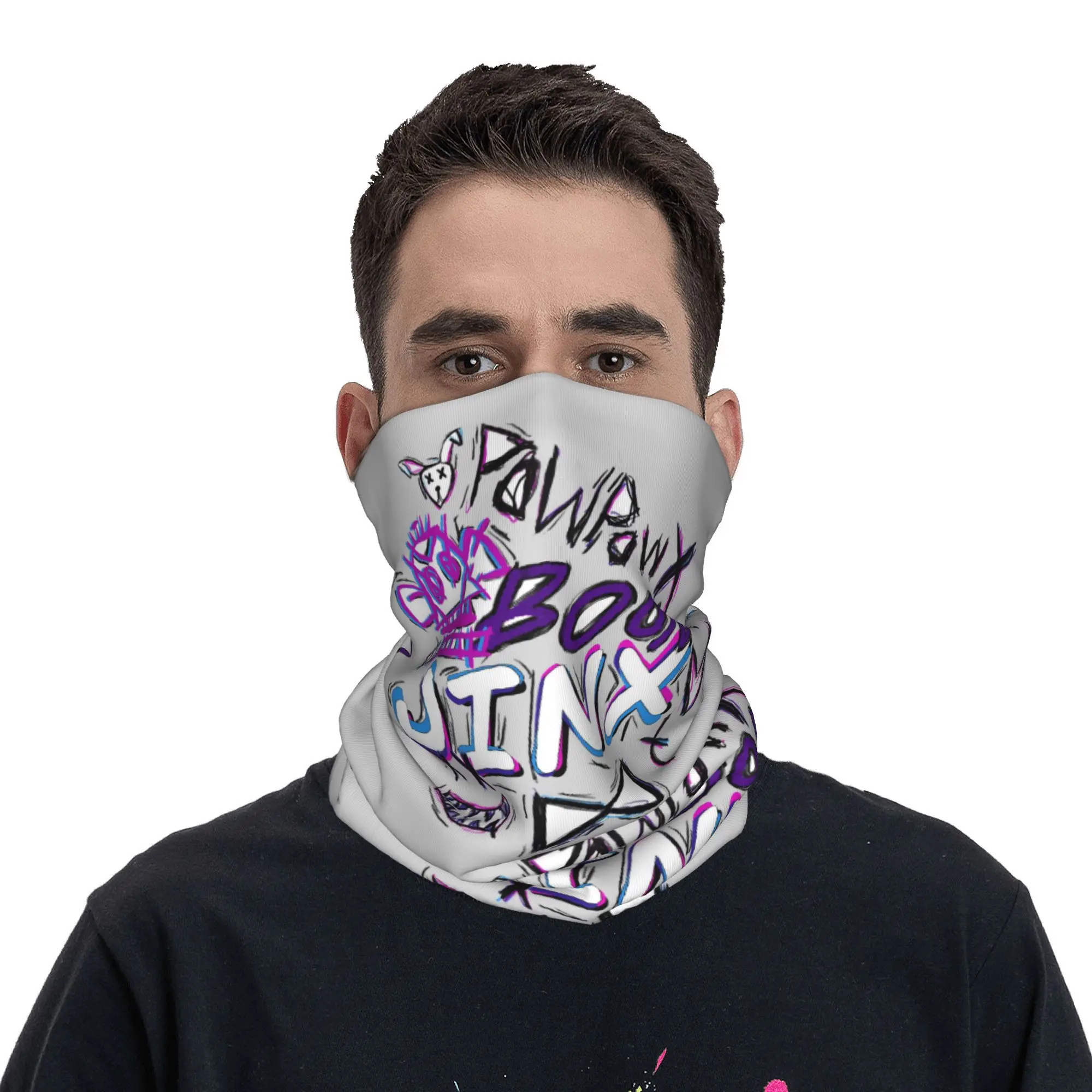 مخصص J-Jinxs لعبة القرد شعار باندانا الشتاء الرقبة أدفأ الرجال يندبروف التفاف الوجه وشاح للمشي الجراب عقال