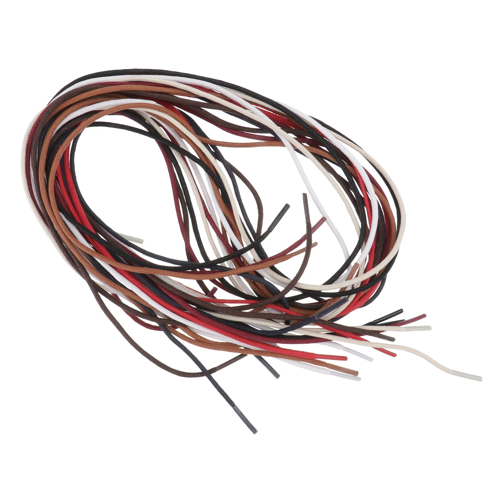 8 أزواج من أربطة الحذاء القطنية المشمعة، بديل أنيق، دانتيل متين لتشغيل أحذية الركض للرجال والنساء، رباط حذاء بسيط