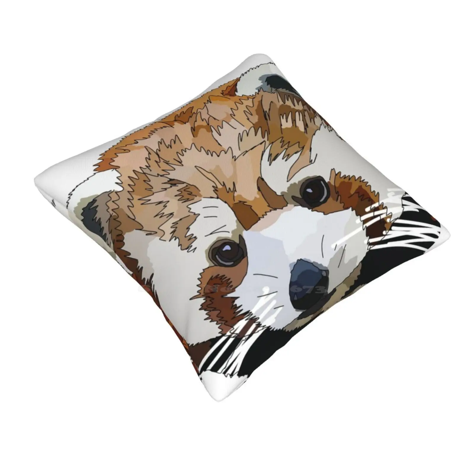 Red Pillowslip Pillowcase Red Panda Asian Wildlife Nature Bear Animals Japam Black And White Protection Endangered Help