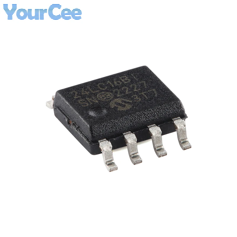 5Pcs 24LC16BT-I/SN SOIC-8 16Kb 24LC08BT-I/OT SOT-23-5 8Kb I2C Compatible Dual Wire Serial EEPROM Chip