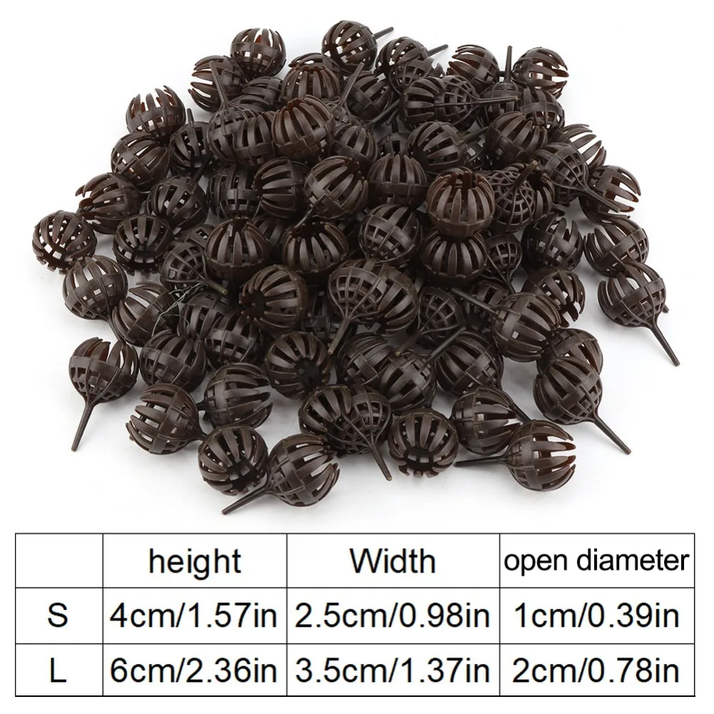 100PCS Brown Fertilizer Basket Box ABS Reusable Design Plastic Fertilizer Basket Slow Release Spherical Shape
