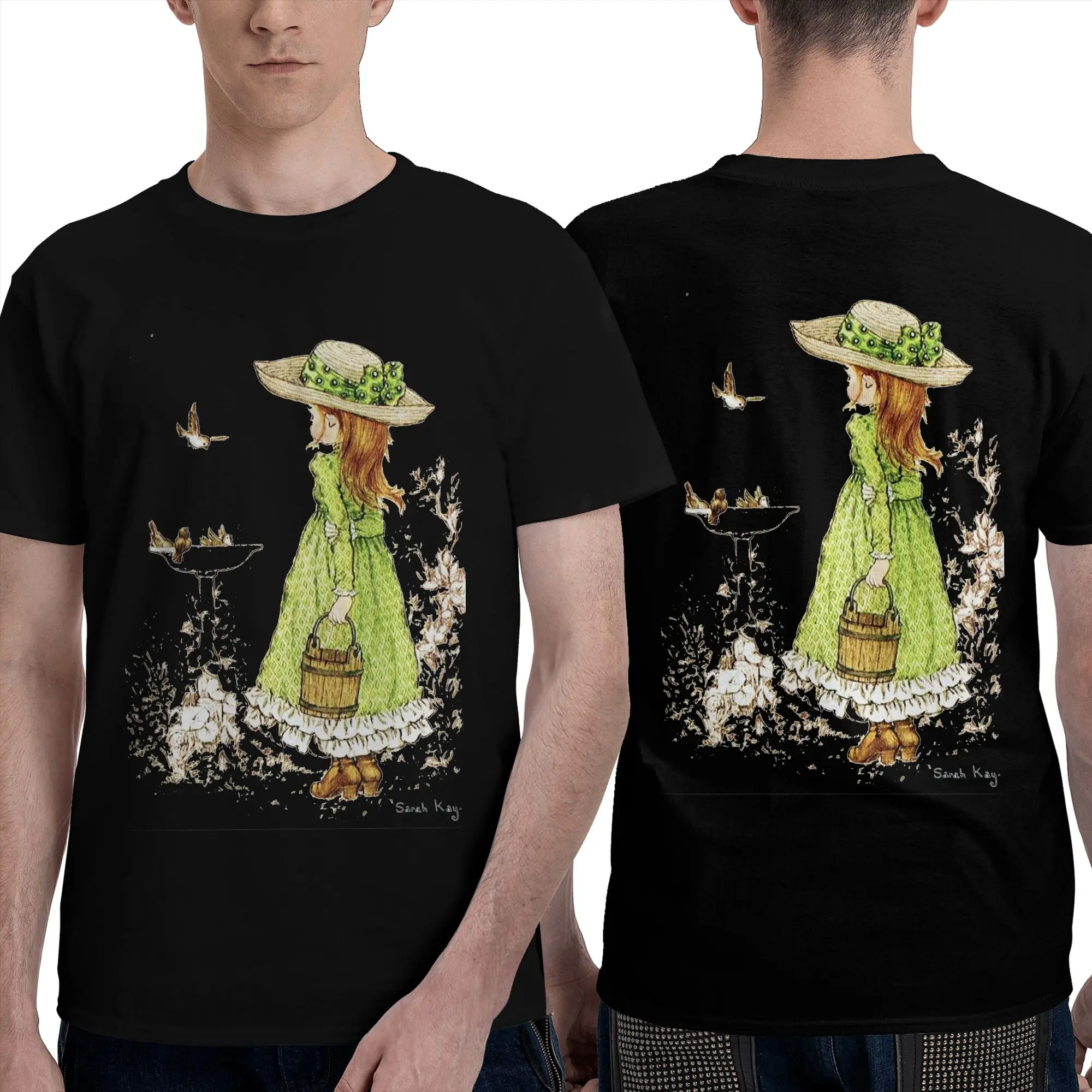 100% Cotton Sarah Kay Girl T-Shirt Men's Double Sided T Shirt Men O-Neck Summer Shirts Tops Oversized