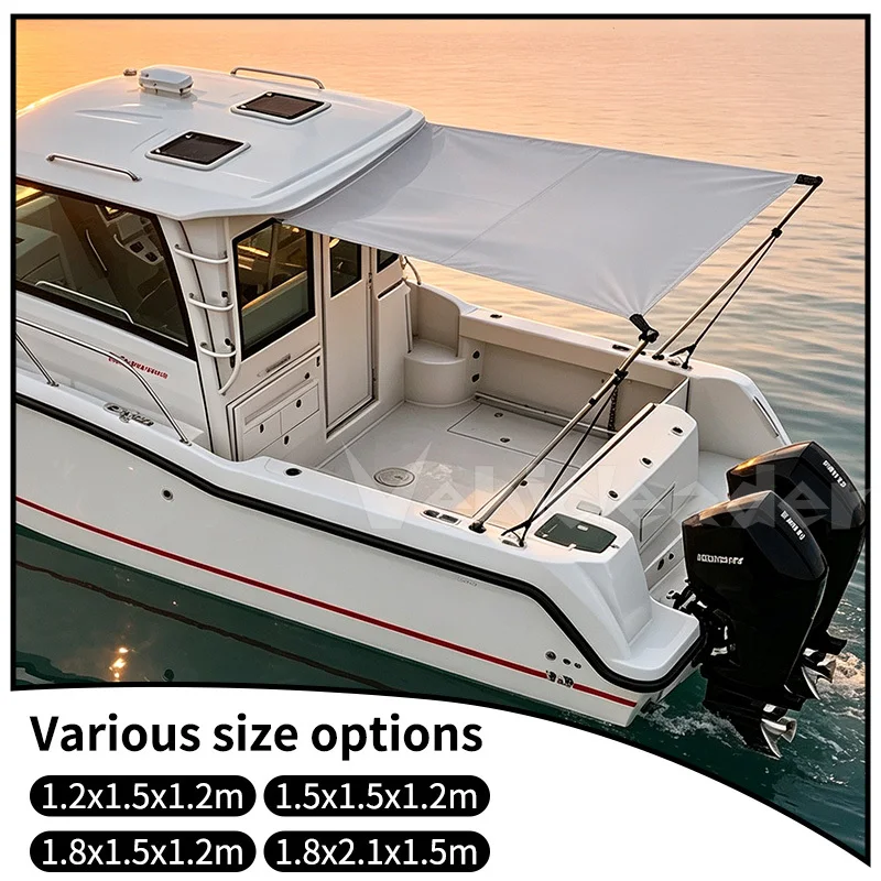 600D Oxford Boat Stern Shade Extension Canopy NO Stand Sun Proof UV Protection Boat Shade Top Cover Boat Accessories Marine