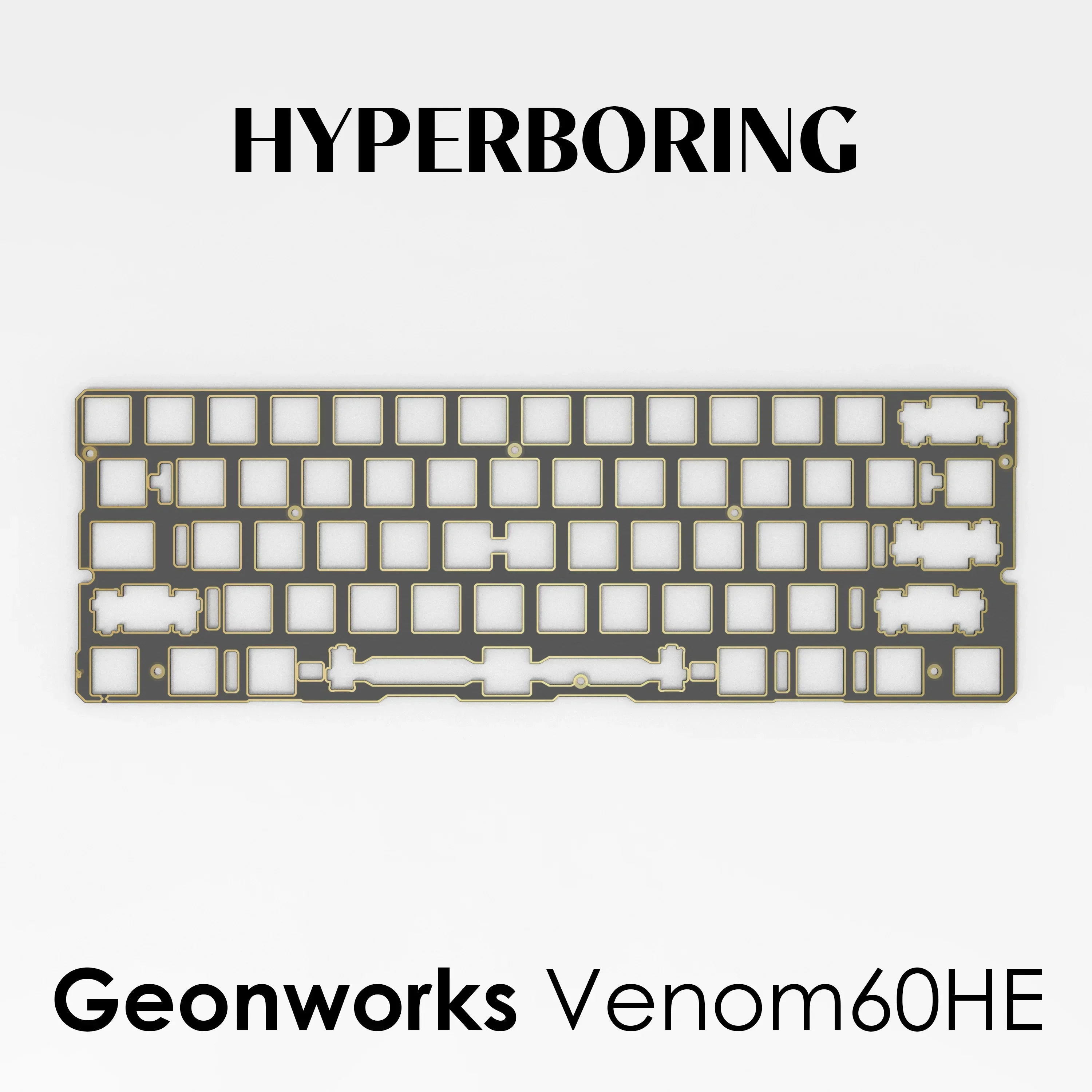 Geonworks Venom60HE Positioning Plate and Foams Fr4/Alu/carbon