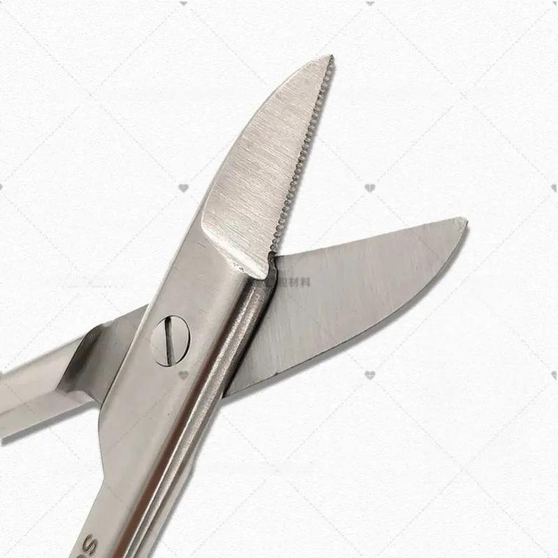 1Pcs Lab Special Steel Wire Scissors, Gold Crown Scissors, Pre-made Crown Scissors, Stainless Steel Toothed Scissors