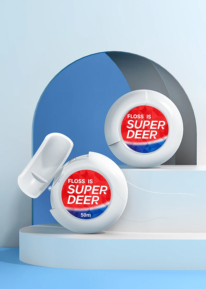 50M Super Deer Zahnseide Rolle Tragbare Freischneidende Interdentalreinigung Zahnseide Rolle Frischer Atem Mundpflege Werkzeug – Detail 13