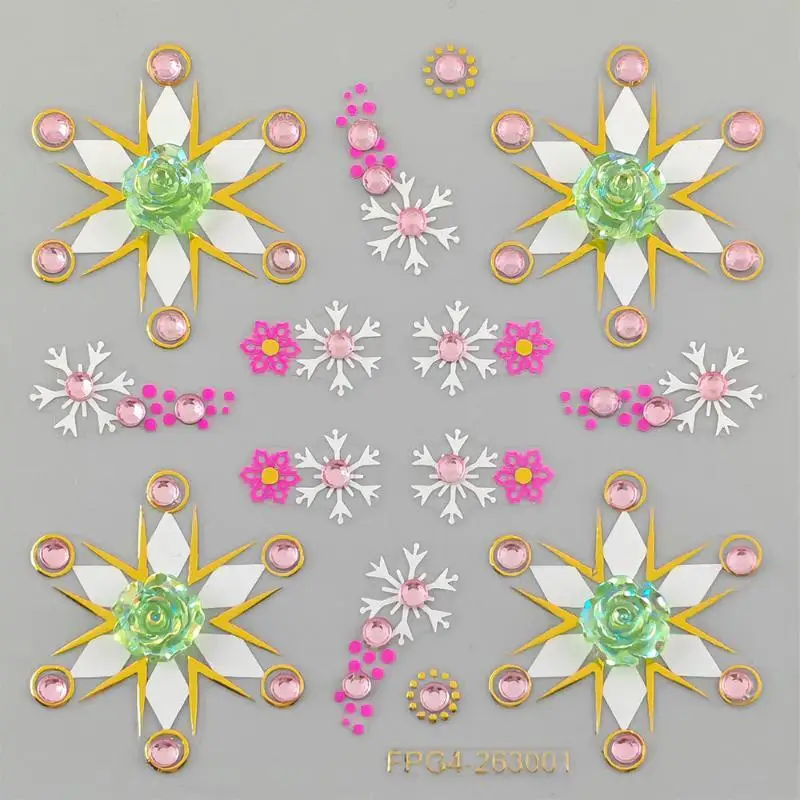Crystal Diamond Face Tattoo Sticker Sexy Colorful Glitter Waterproof Face Decal for Wedding Bridal Makeup