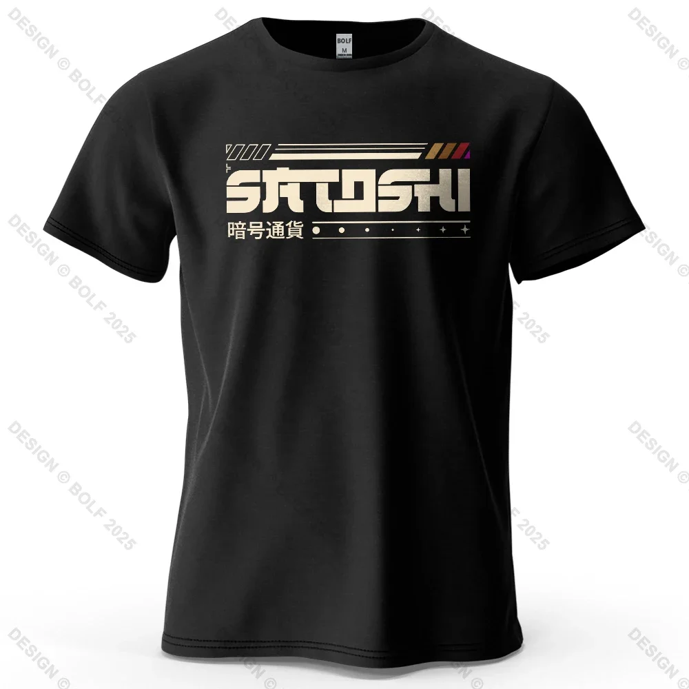 2026NEW Satoshi and Crypto Printed Men's T-Shirt 100% Cotton Oversized Tech Theme Outfits Graphic Tees for Women Tops Tees Y2K