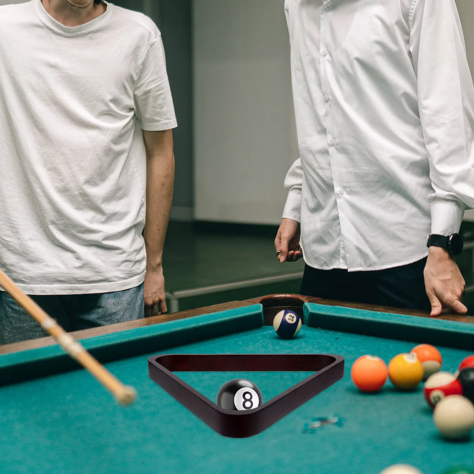 

Эргономичная деревянная треугольная подставка для бильярдных шаров, устойчивая и прочная конструкция, легкая, портативная, с гладкой поверхностью