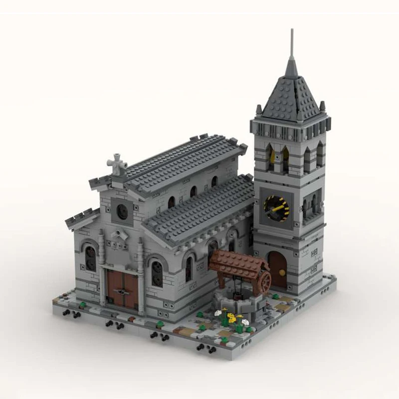 2085PCS Moc Medieval Church Modular Building Block European Church Model Bricks Set Desktop Decoration Kids Toys Gifts