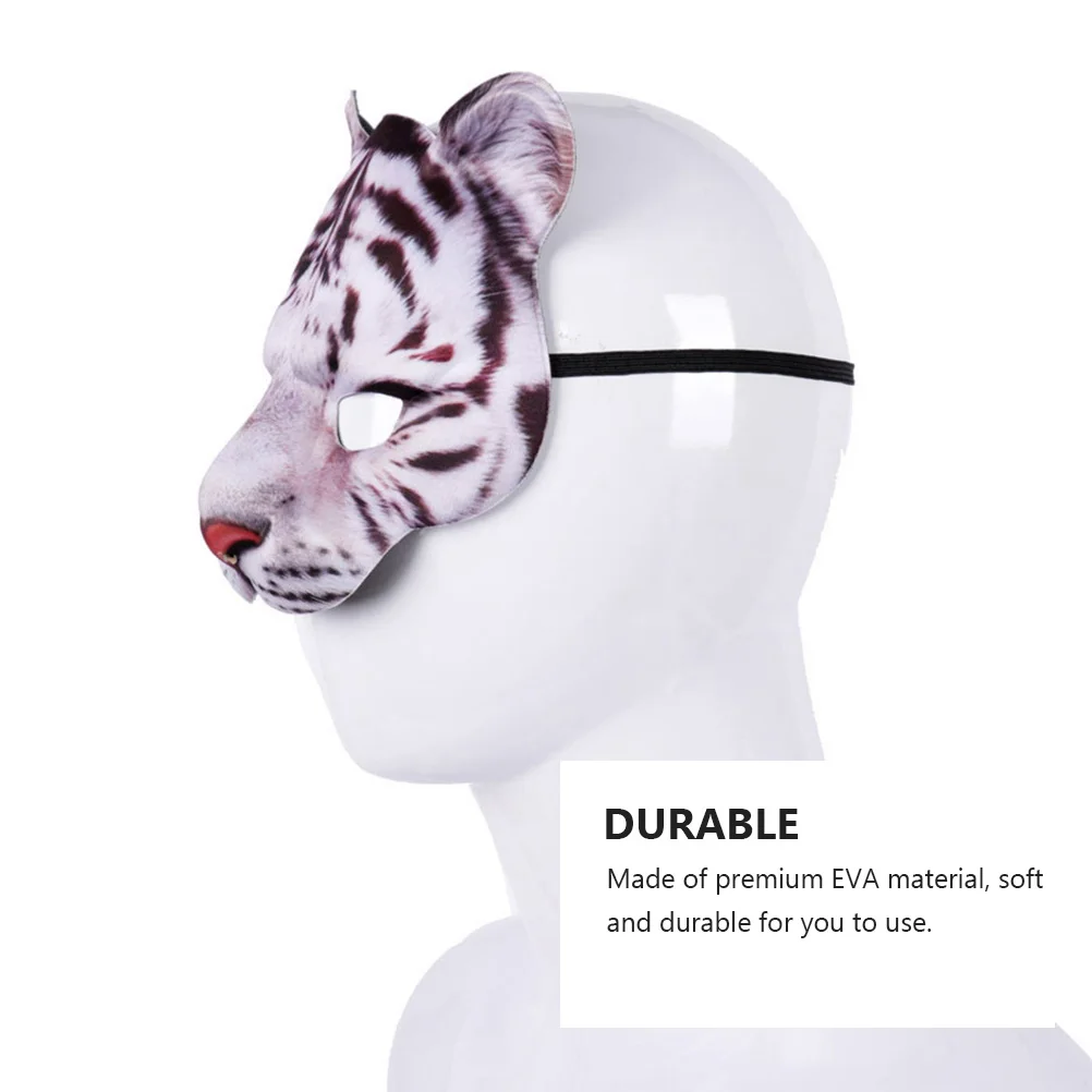 

2pcs Animal Mask Face Funny Costume Fancy Dress Carnival Halloween Cosplay EVA Tiger Mask Face Material Safe Wear