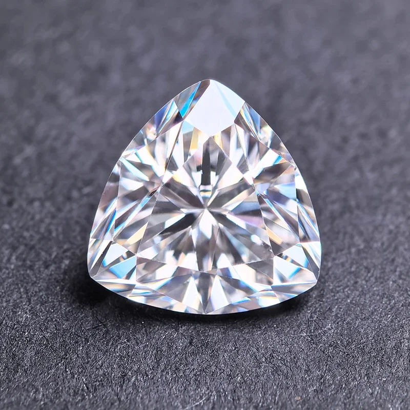 Moissanite Stone Trillyon Cut White Color for Lab Grow Diamond for Advanced Jewelry Rings Earrings Making with GRA Report