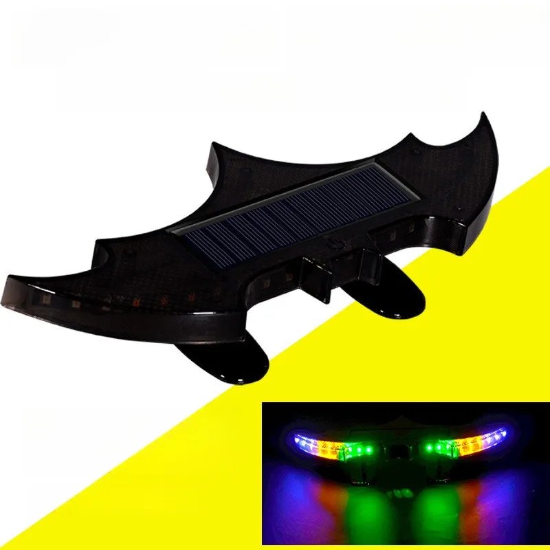 White Rear Spoiler Wireless Brake Light Polycrystalline Silicon Panel Automatic Day Charging Light And Vibration Sensor