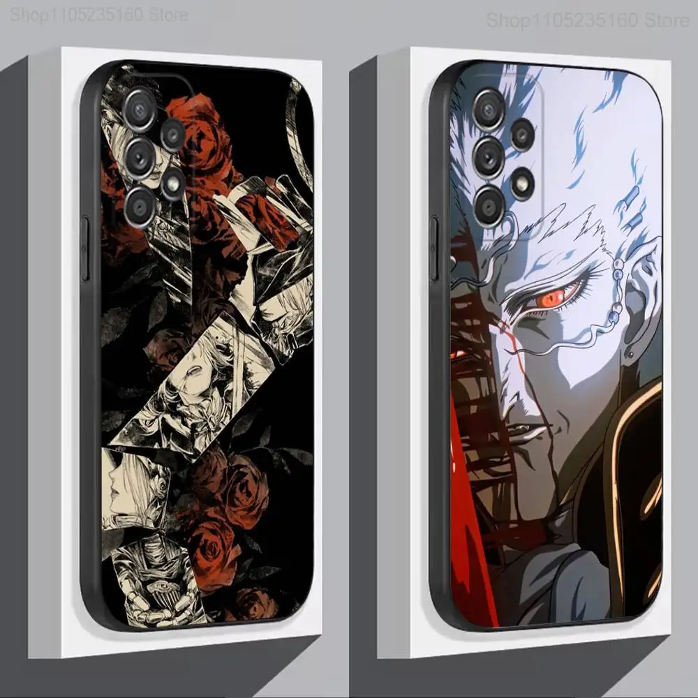Capa de telefone anime v-vampiro caçador d para samsung s 25,24,23,22,30,21,10,9,ultra,plus,lite,fe,4,5g capa macia preta