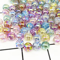 50 Pcs AB Color Round Beads Round Shape Spacer Beads For Jewelry Necklace Bracelet Earring Making DIY