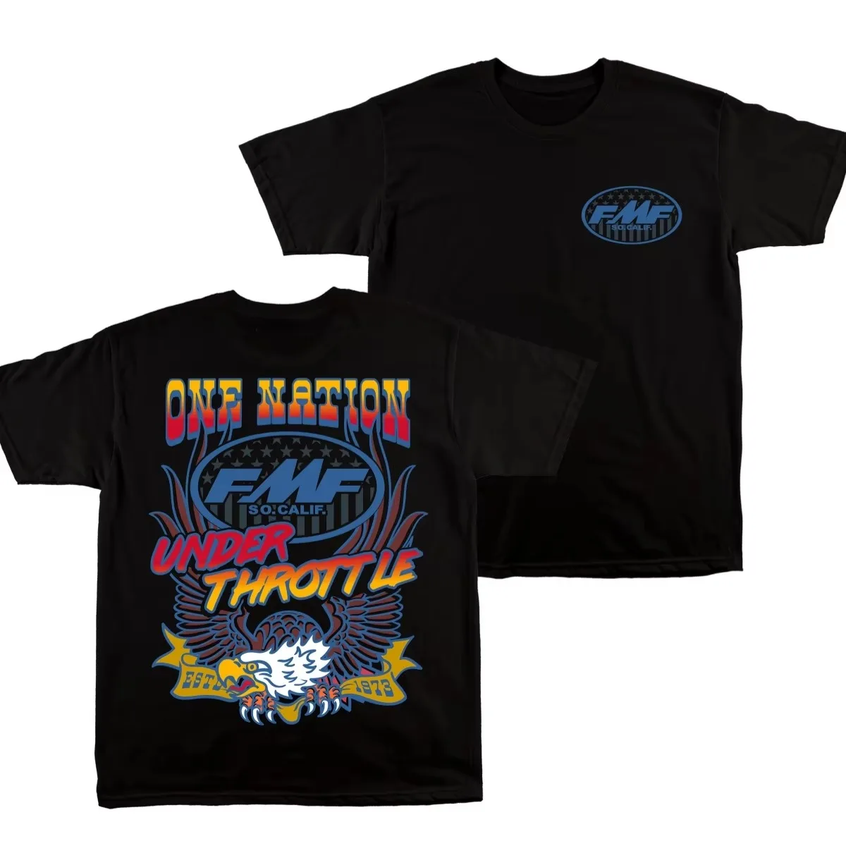 FMF Power Supply Company 1973 Vintage Motocross Racing Brand Graphic T-Shirt Cotton Men Women Streetwear Tee