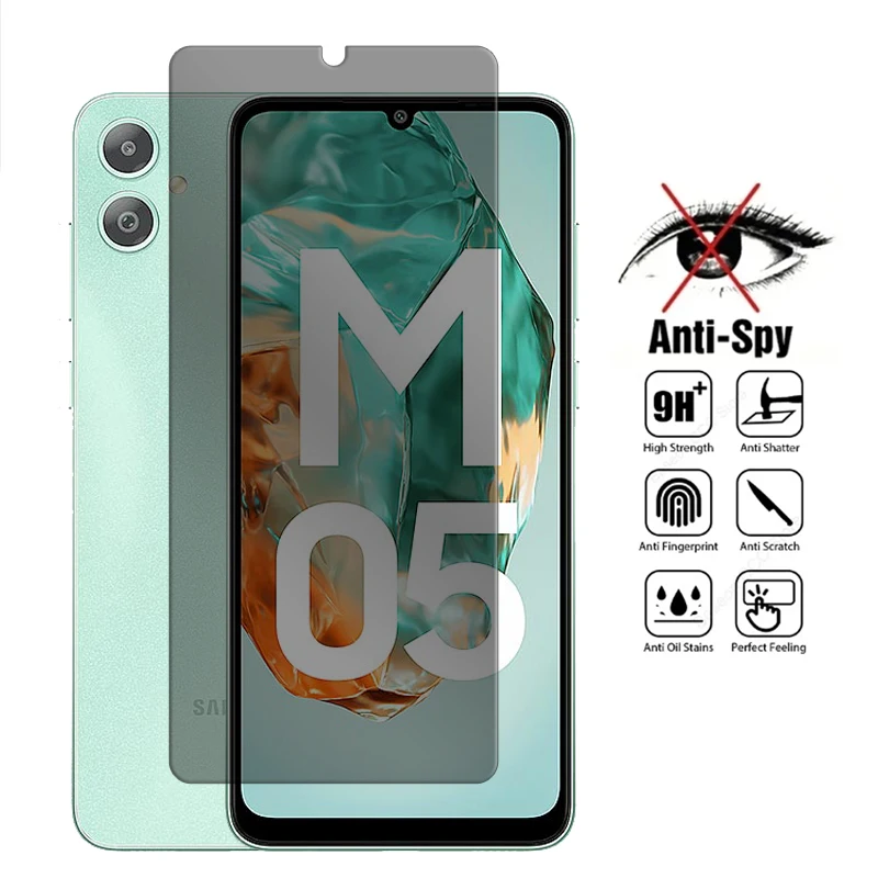 For Samsung Galaxy M05 Glass For Galaxy M05 4G Tempered Glass 6.7 inch Anti-spy Privacy 9H Screen Protector For Samsung M05 Film