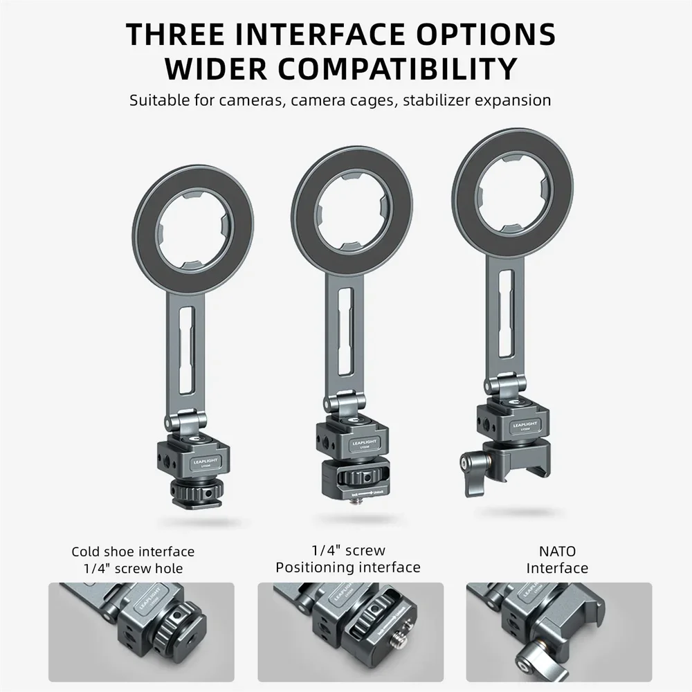 الهاتف المغناطيسي ترايبود محول تركيب 360 تدوير حامل هاتف مغناطيسي ث الحذاء البارد 1/4 "الناتو الهاتف ترايبود جبل
