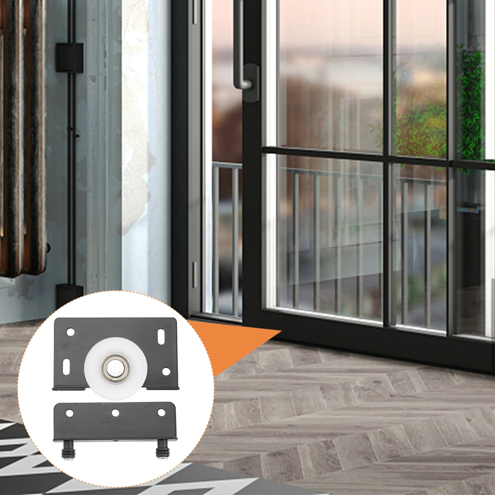 

Sliding Glass Door Rollers Cabinet Guide Pulleys Black Plastic Durable Smooth Operation Furniture Accessories Hardware Sliding