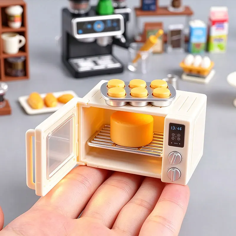 Mini Baking Time Pretend Play Toy Set Dollhouse Kitchen Miniature Oven & Baking Accessories Kids Simulation Bread Food Playset view 5