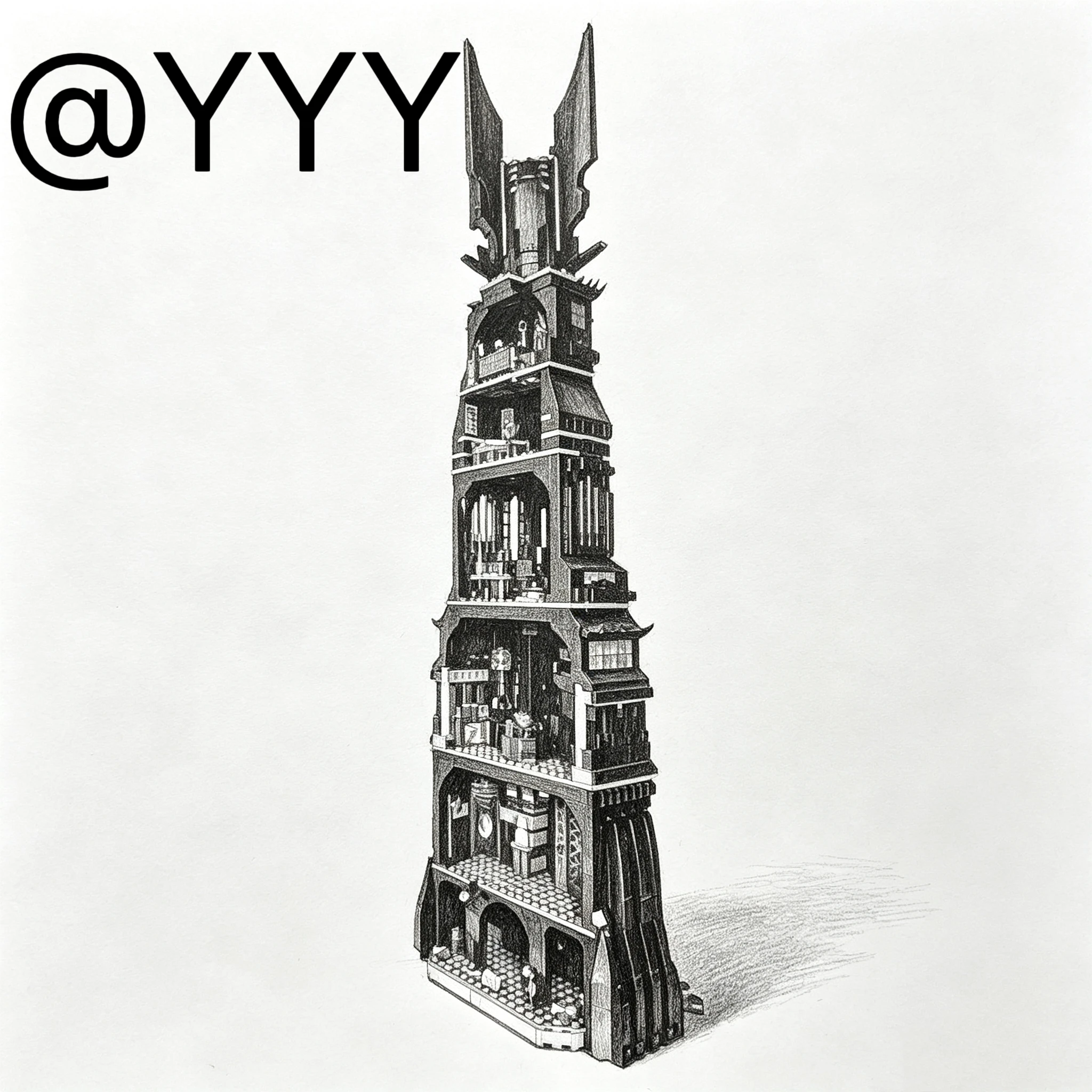 NEW/Black iconic architectural landmark tower assembly collection ornaments birthday Christmas gifts