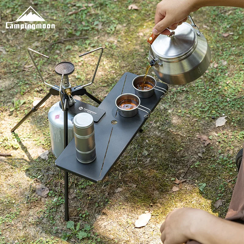 Outdoor Camping Desktop Extension Fixture CAMPINGMOON Aluminium Alloy Table Z18 Holder Gas Canister Lamp Stove Fixed Accessories