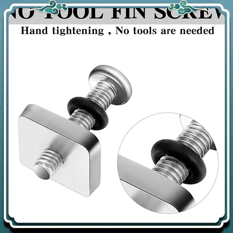 

Reliable SUP And Longboard Fin Essentials: 20 Stainless Steel Screws And Plates With O Rings Surfing Accessory Kit