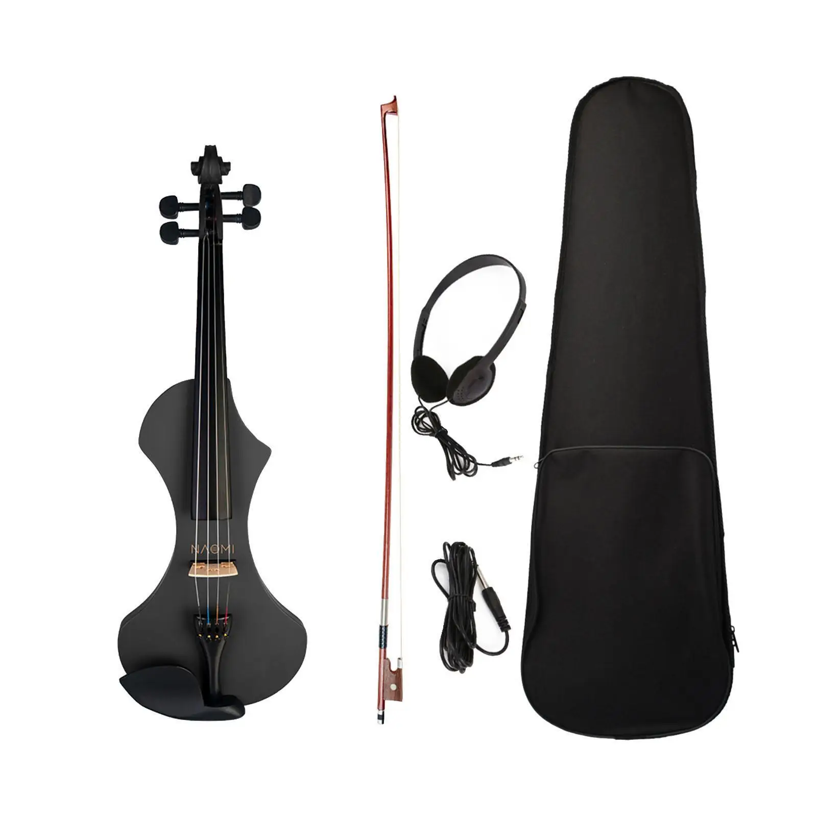 Silent Electric Violin 4/4 Carrying Bag with Performance Professional Pink