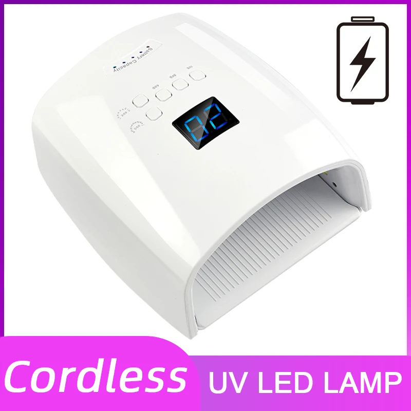 Cordless UV LED Nail Lamp For Fast Drying Gel Rechargeable Built-in Battery Nail Dryer Travel Use Wireless Ice Lamp For Manicure