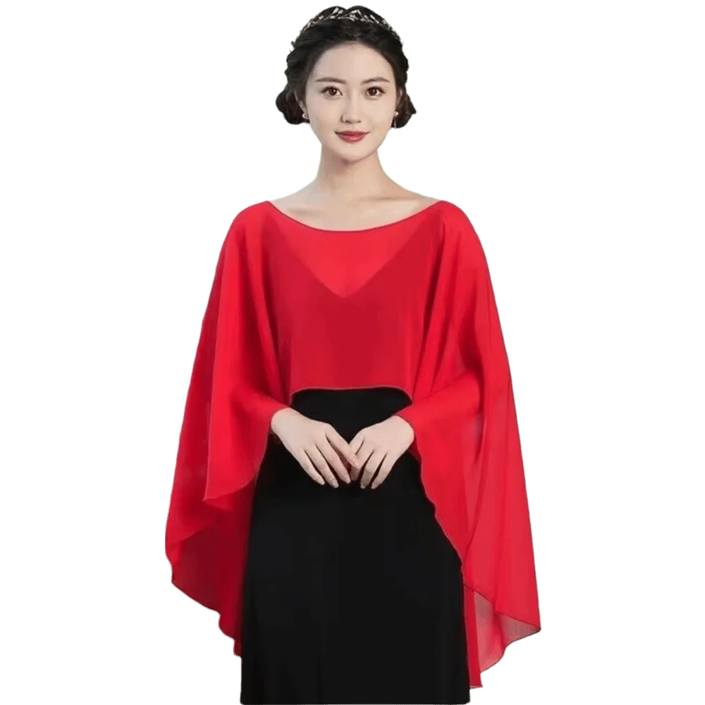 

Solid Color Thin Wide Chiffon Shawl All Match Soft Women Pullover Wraps Party Dress Sunscreen Wedding Scarves Shawl Summer