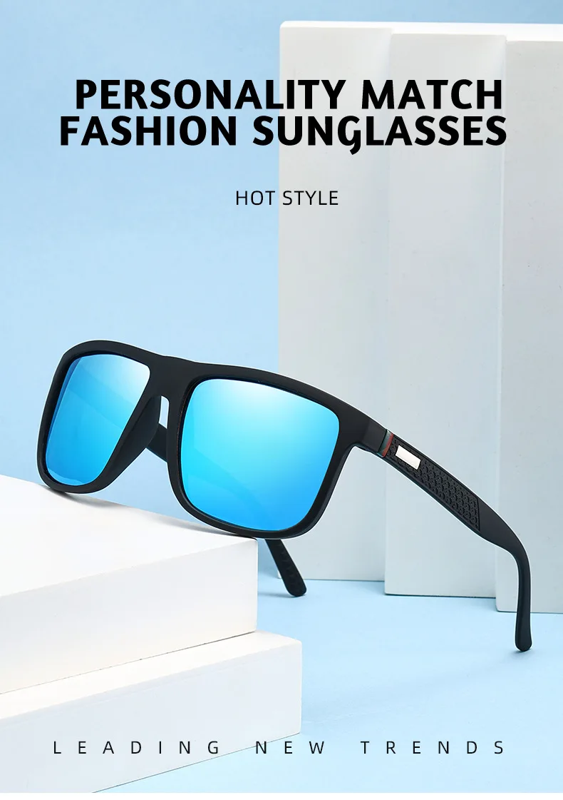 Mode Vintage Platz Polarisierte Sonnenbrille Männer Frauen Luxus Marke Designer männer Sonnenbrille Fahren Angeln UV400 Brillen Mann – Detail 2