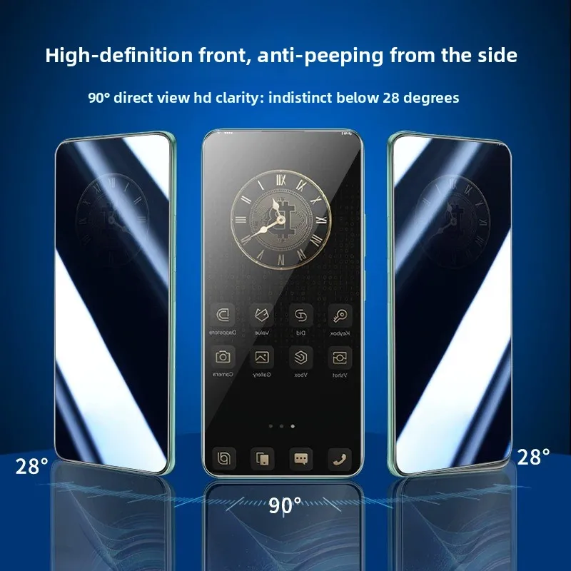 2Pcs For Vertu Agent Q Screen Protector Tempered Glass Anti-spy Easy to Install Cover For Vertu Phone Anti Peeping Film Funda