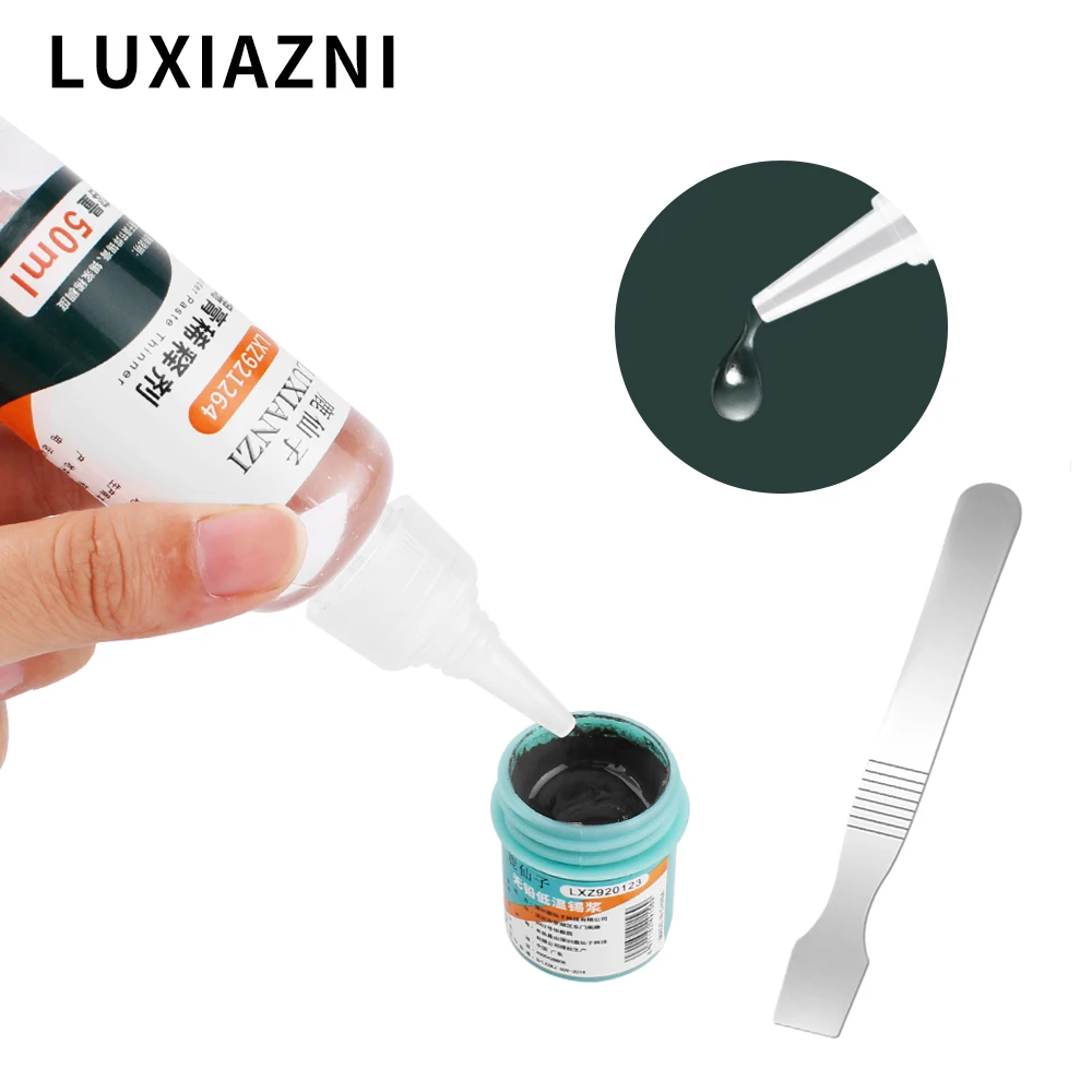 LUXIANZI 50ml Universal Solder Paste Thinner For BGA PCB SMT Parts Welding Repair Tool Soldering Gel Flux Tin Cream Dilution