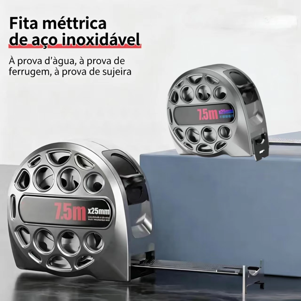 Ferramentas de medição Fita Métrica De Aço Inoxidável De Alta Precisão Resistente À Água Reforçada