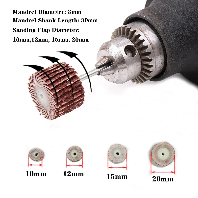 5pcs Sanding Flap Disc Grinding Flap Wheels Brush Sand For Dremels Accessories For Abrasive Grinder Rotary For Dremels Tools