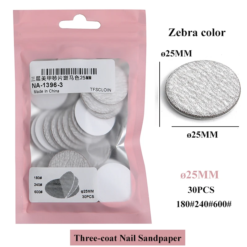 20/25/35mm Sanding Paper 30pcs nail drill bit Disk disc Salon Calluse Professional Foot Rasp Dead Skin Pedicure Foot Care Tool