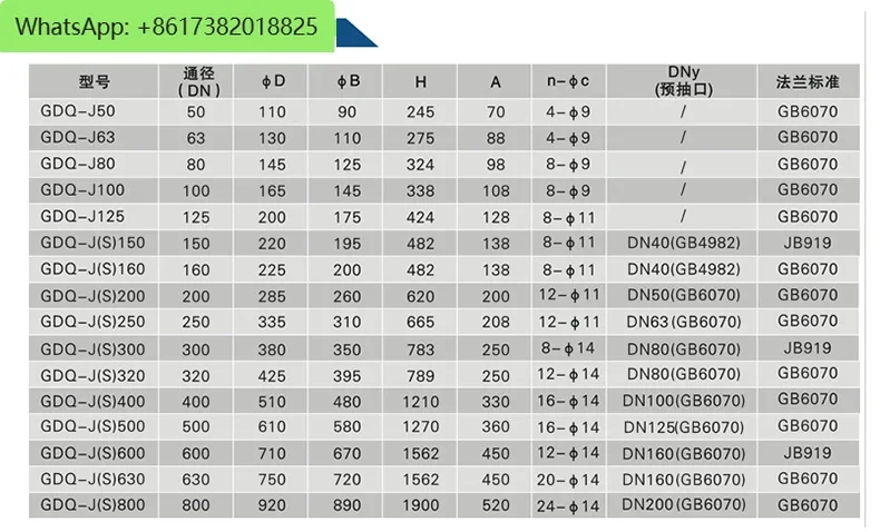 GDQ-J سلسلة من الفولاذ الكربوني الهوائي عالي الفراغ يربك عمود الصمام الختم مع شكل منفذ الشفط المسبق