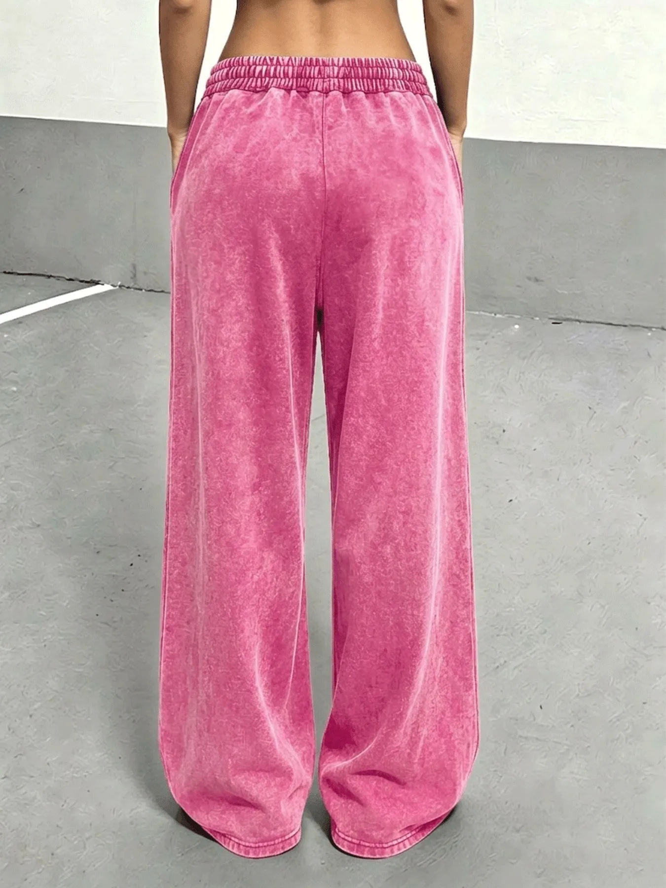 Women's Vintage Washed Distressed Trousers, Stylish Comfortable Versatile Trousers with Japanese Scenery Print