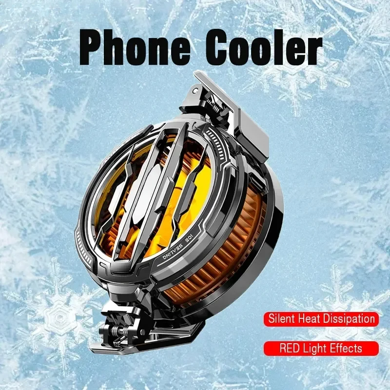 Mobile Phone Cooler Universal Magnetic Cooling Fan Case Radiator for IPhone 15 Pro Max Xiaomi 14 Portable Phone Cool Heat Sink